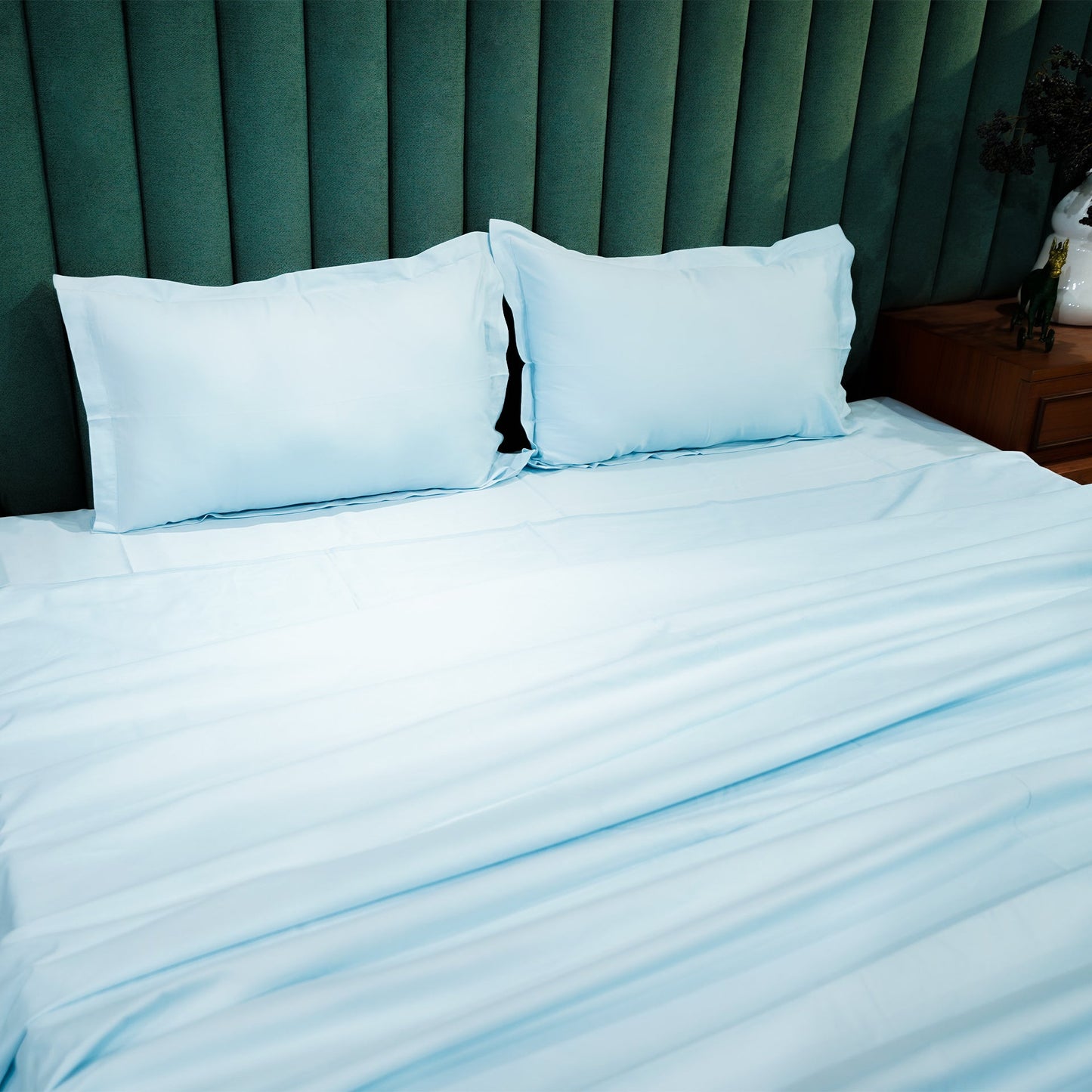 Organic Cotton Fitted Sheet| Baby Blue| 100% Cotton