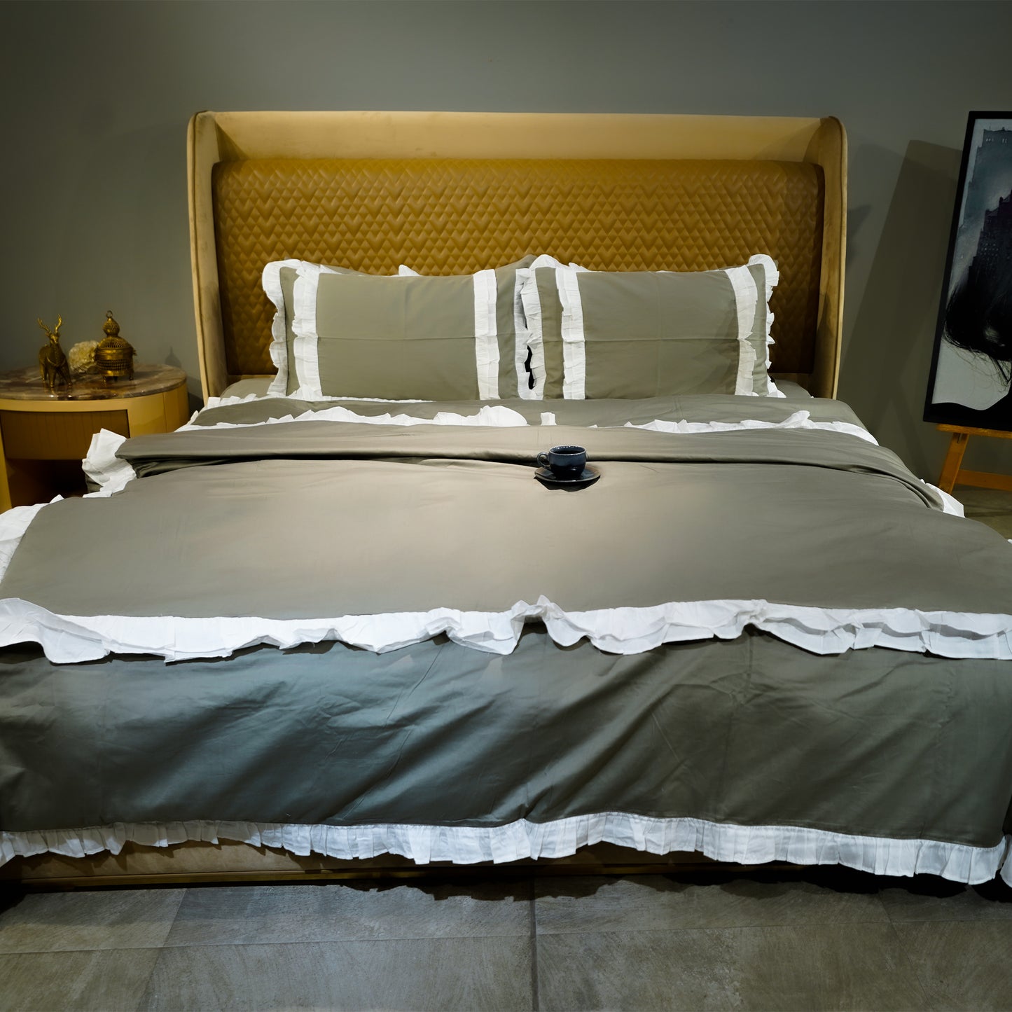 Frill Elegance Duvet Cover| Designer Duvet Cover| 100%Cotton