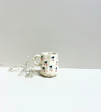 Cherry Pop Handmade Ceramic Mug – Quirky, Playful & Perfectly Imperfect