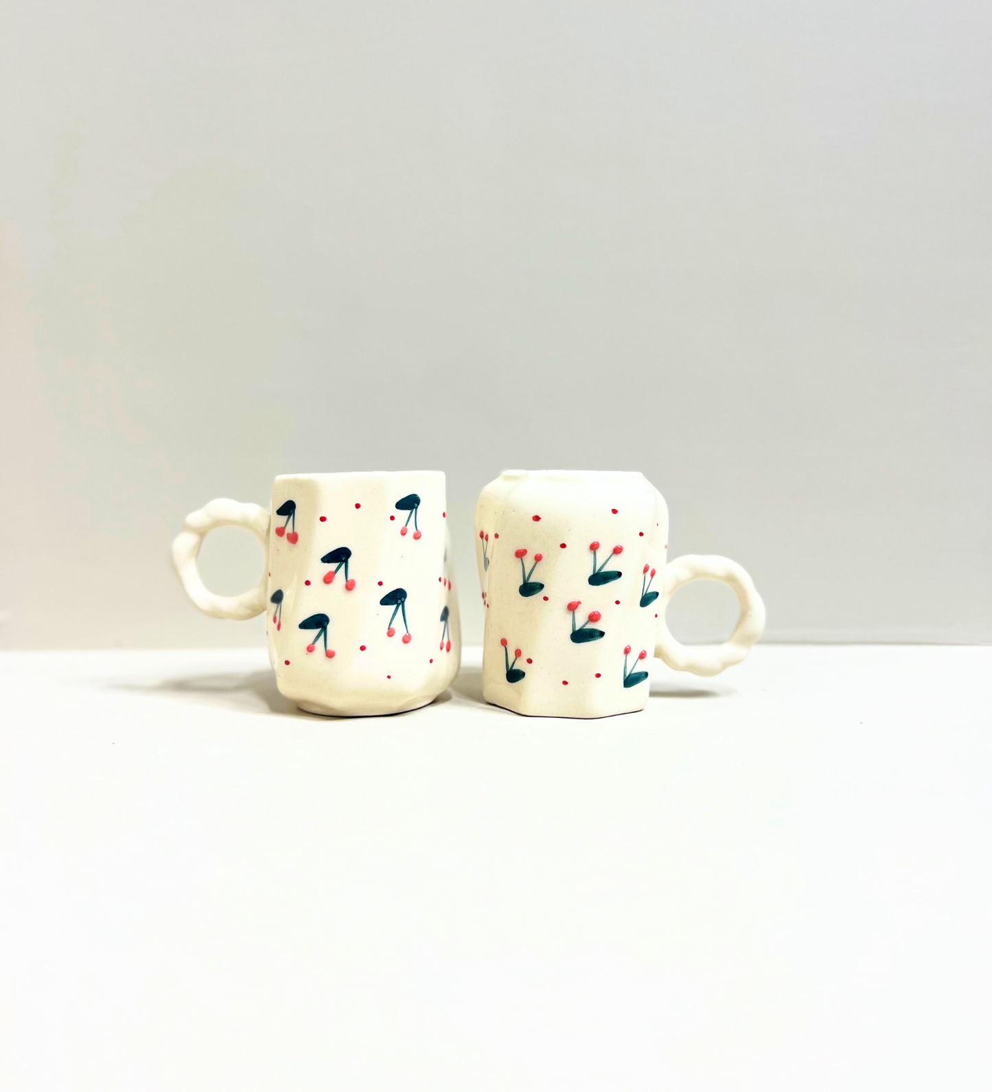 Cherry Pop Handmade Ceramic Mug – Quirky, Playful & Perfectly Imperfect
