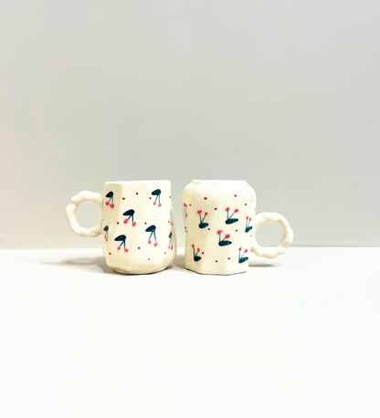 Cherry Pop Handmade Ceramic Mug – Quirky, Playful & Perfectly Imperfect