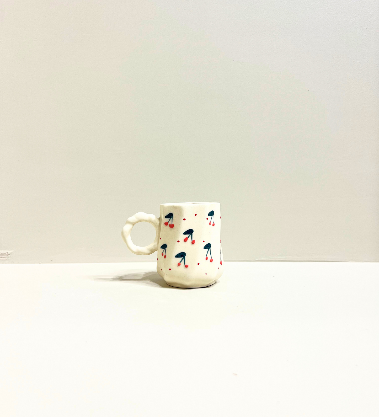 Cherry Pop Handmade Ceramic Mug – Quirky, Playful & Perfectly Imperfect