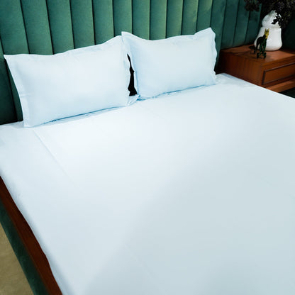 Organic Cotton Fitted Sheet| Baby Blue| 100% Cotton