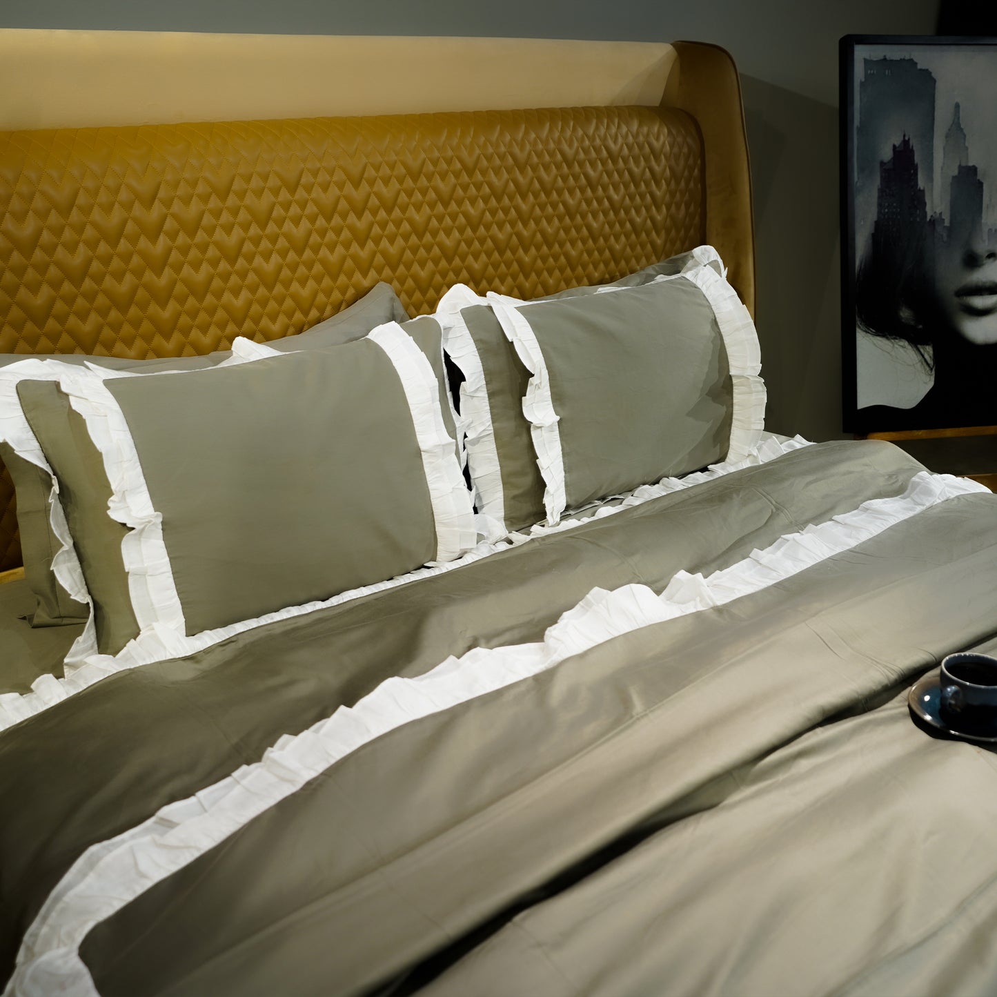 Frill Elegance Duvet Cover| Designer Duvet Cover| 100%Cotton