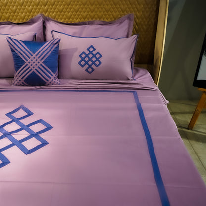 Abstract Fusion Designer Bedsheet Bundle| Lavender| 100% Cotton