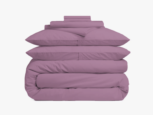 Solid Oragnic Sheet Duvet Bundle| Lavender| 100%Cotton